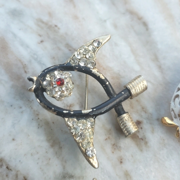 Lot of 4 Vintage Fish Brooches - Picture 5 of 8